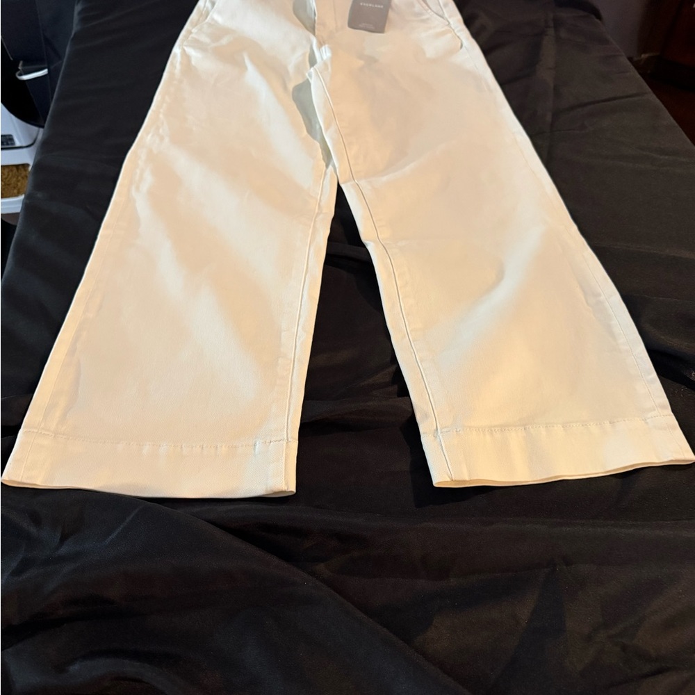 Everlane Organic Cotton Pants in Cream